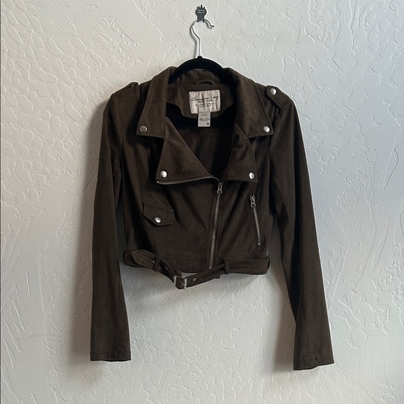 American Rag Jackets & Blazers - American Rag olive green suede Jacket